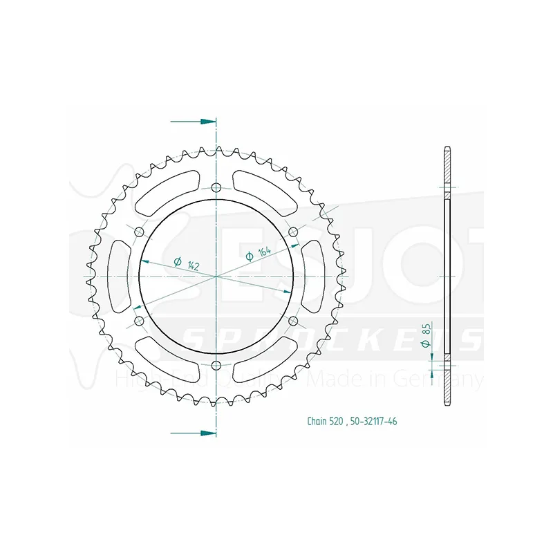 Corona Acciaio 46 Denti