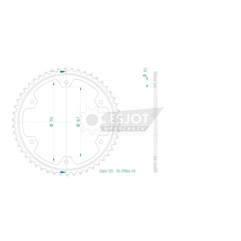 Corona Acciaio 50 Denti