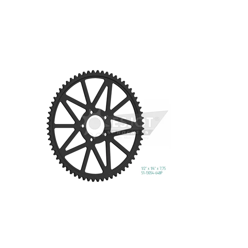 Corona Alluminio Nera 64 Denti