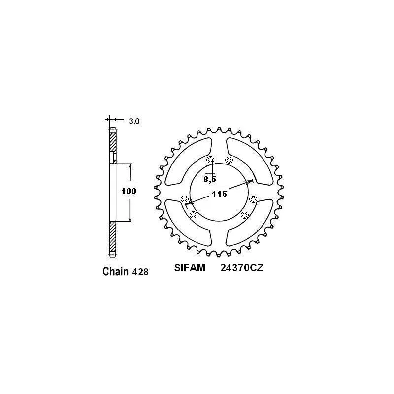 Corona Beta 50 Rr 99 Passo 428 Corona Beta 50 Rr 99 Passo 428