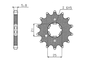 Kit trasmissione Ergal KAWASAKI KLX250 R 93-98