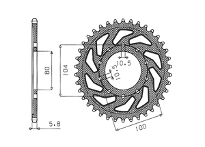 Kit trasmissione Ergal KAWASAKI ZX-6R /RR 636 05-06