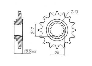 Kit trasmissione Ergal KAWASAKI Z750 /S/Z750 ABS 04-