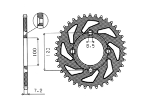 Kit trasmissione Ergal SUZUKI RM80 96-01 (17''/14'')