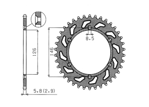 Kit trasmissione Ergal SUZUKI RM125 89-91