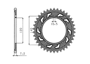 Kit trasmissione Ergal SUZUKI GSX-R 600 01-05