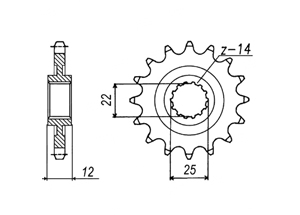 Kit trasmissione Ergal GASGAS EC300 00-