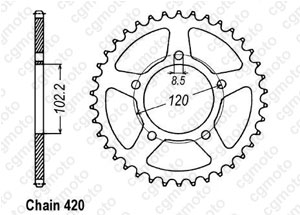 Kit trasmissione Aprilia 50 Rs