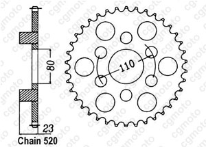 Kit trasmissione Aprilia 125 F40