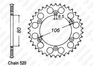 Kit trasmissione Aprilia 125 Etx