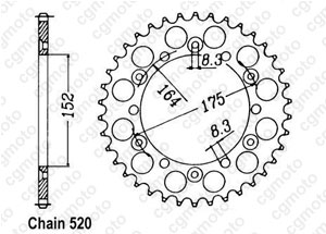 Kit trasmissione Barossa/Triton/Smc 250