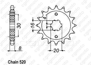 Kit trasmissione Cagiva 125 Wmx