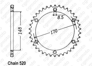 Kit trasmissione Cagiva 350 T4e T4r