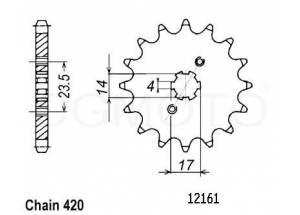 Kit trasmissione Derbi Senda 50 X-treme