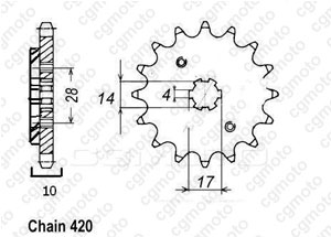 Kit trasmissione Derbi Gpr 50