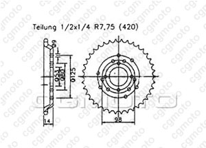 Kit trasmissione Derbi Senda 50 Sm Racer