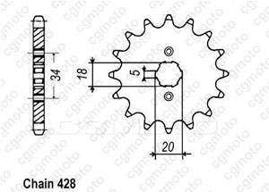 Kit trasmissione Gilera 125 Coguar