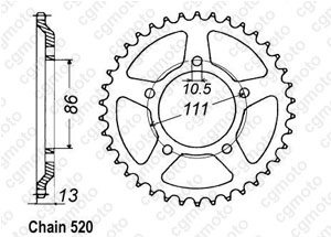Kit trasmissione Gilera 600 Nord West