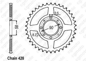 Kit trasmissione Honda Cb 125 T2 / Twin