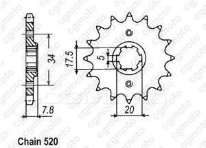 Kit trasmissione Honda Nsr 125 R/F