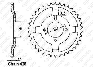 Kit trasmissione Honda Nx 125 Jd12