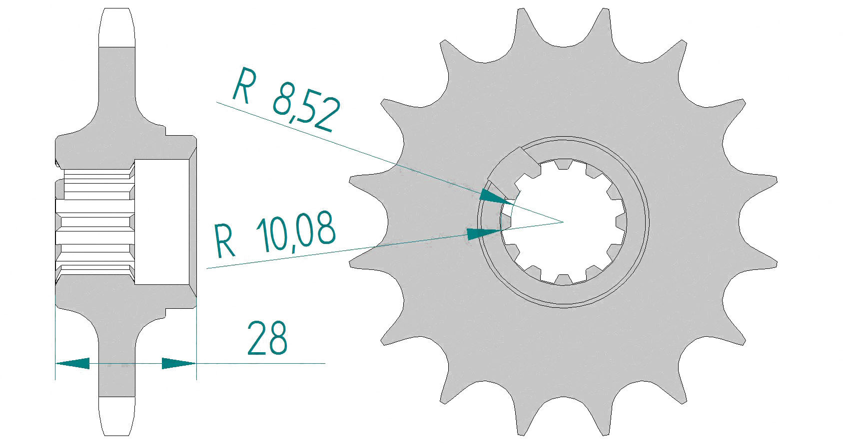 Kit trasmissione Acciaio GILERA 125 RTX,RRT,RX 1985-1988 Standard Afam