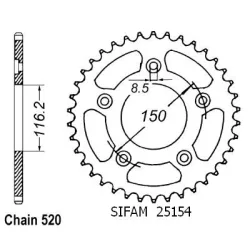 Corona Acciaio 42 Denti