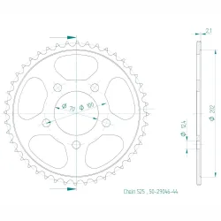 Corona Acciaio 44 Denti