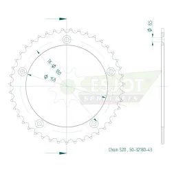 Corona Acciaio 45 Denti Corona Acciaio 45 Denti
