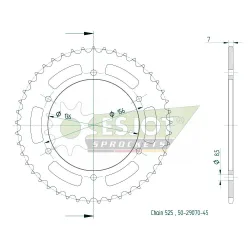 Corona Acciaio 45 denti – Passo 525