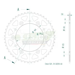 Corona Alluminio 48 denti