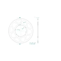 Corona Alluminio 50 Denti Corona Alluminio 50 Denti