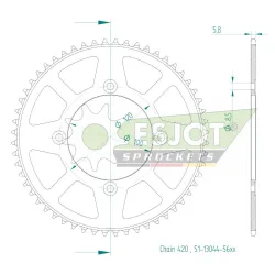 Corona Alluminio 56 Denti Corona Alluminio 56 Denti